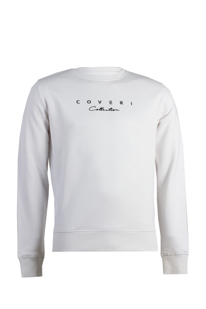 Felpa girocollo con stampa Cover Collection sul petto