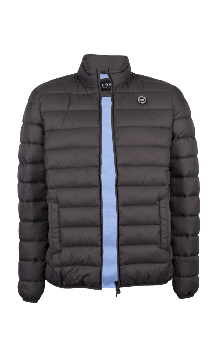 Giubbino 100Gr full zip con interno in cotone Oxford celeste