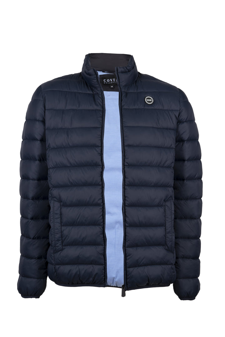 Giubbino 100Gr full zip con interno in cotone Oxford celeste