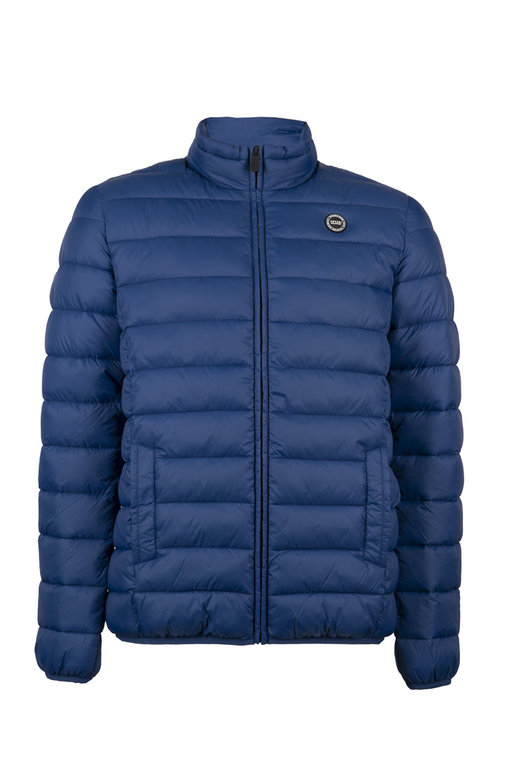 Giubbino 100Gr full zip con interno in cotone Oxford celeste