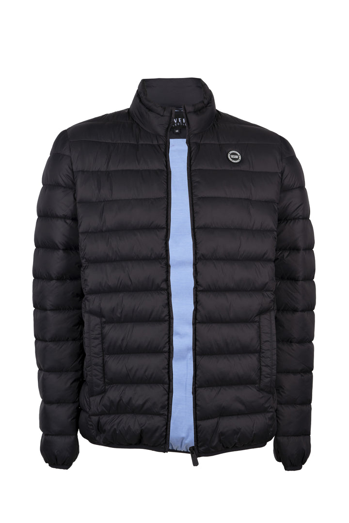 Giubbino 100Gr full zip con interno in cotone Oxford celeste