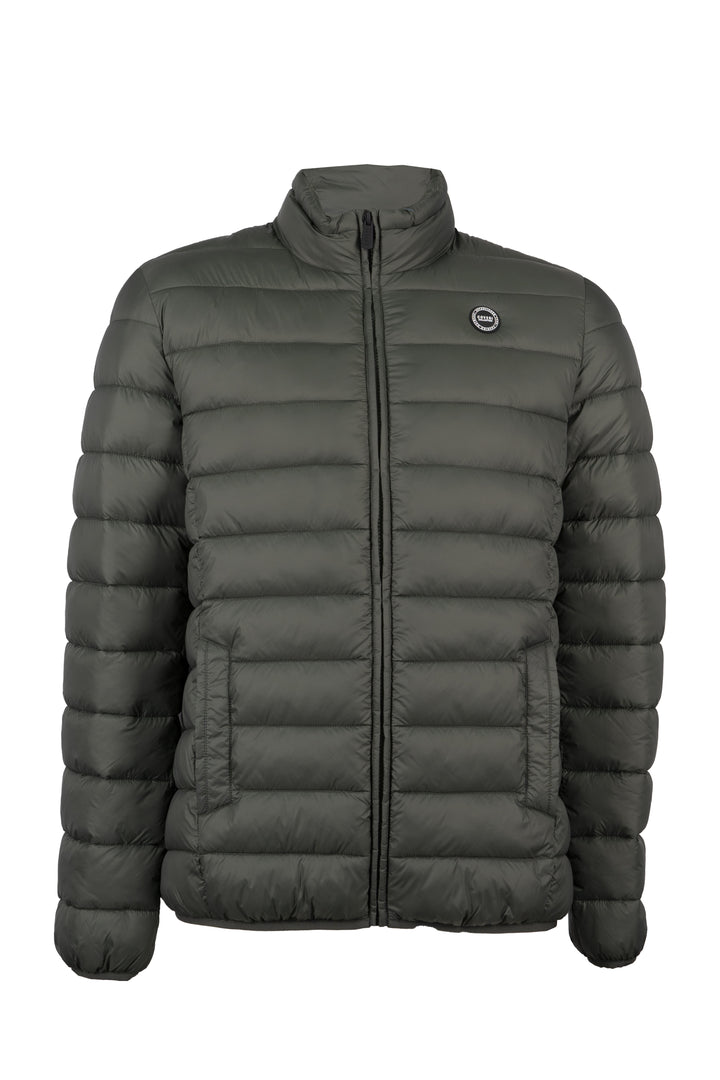 Giubbino 100Gr full zip con interno in cotone Oxford celeste