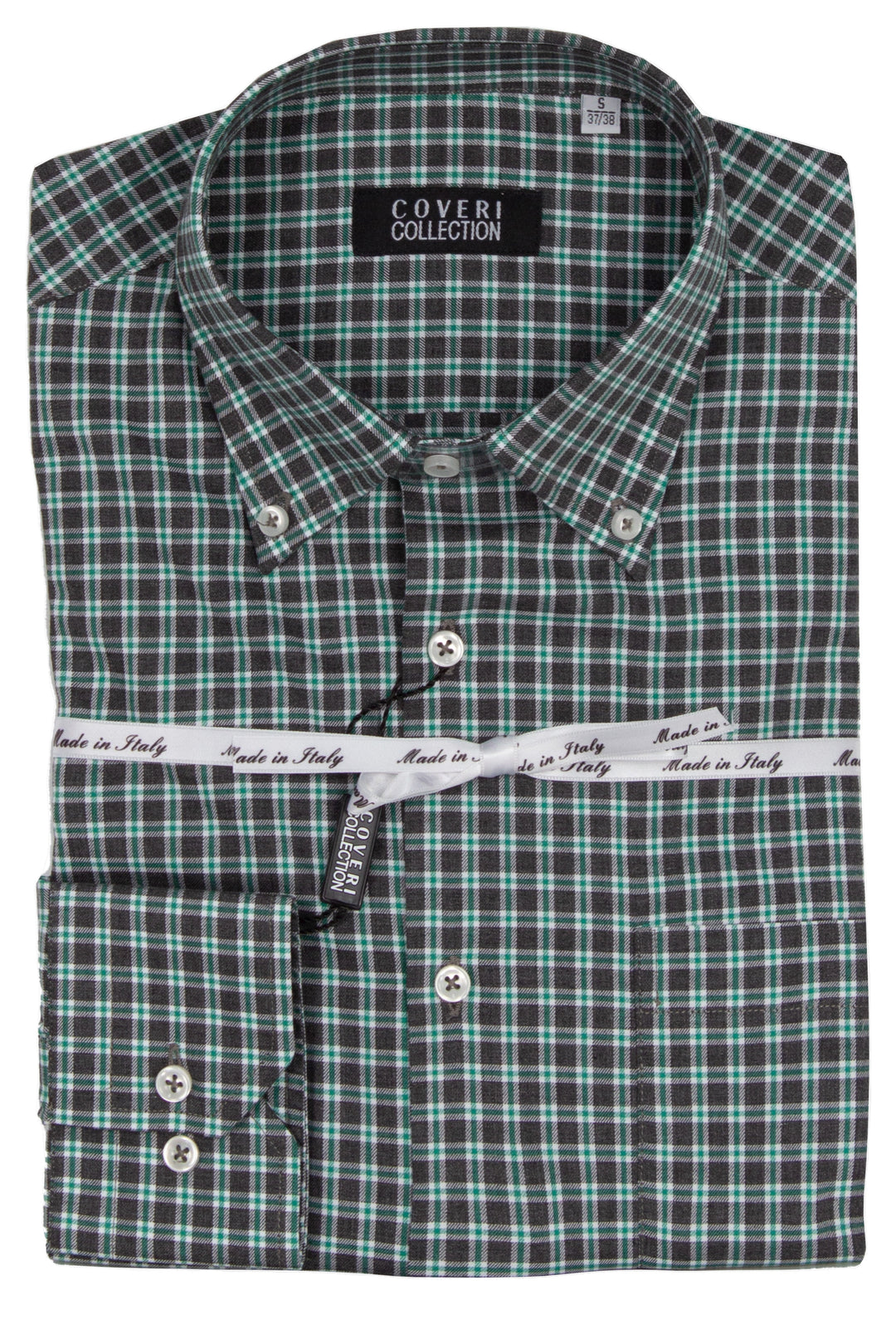 Camicia Made in Italy collo button down a quadri