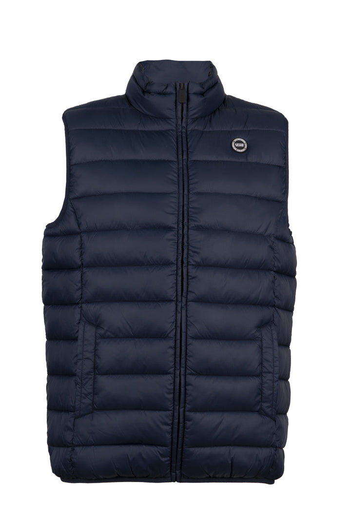 Gilet 100gr smanicato con interno in cotone Oxford celeste