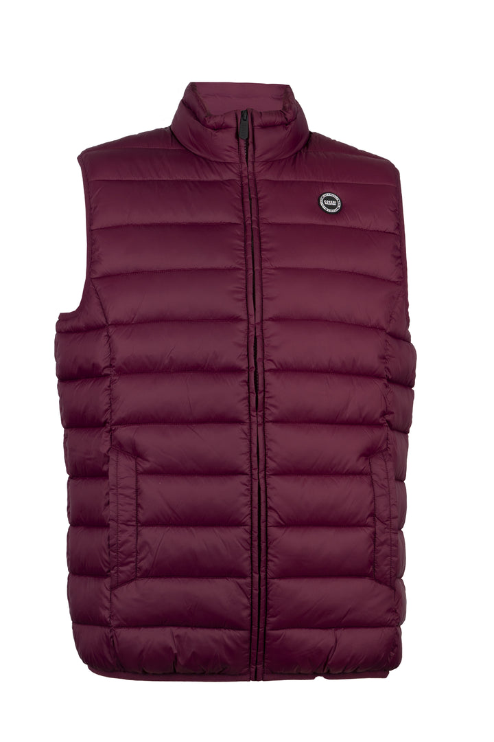 Gilet 100gr smanicato con interno in cotone Oxford celeste