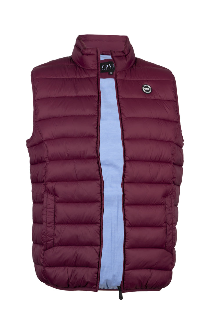 Gilet 100gr smanicato con interno in cotone Oxford celeste