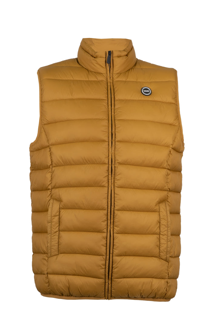 Gilet 100gr smanicato con interno in cotone Oxford celeste
