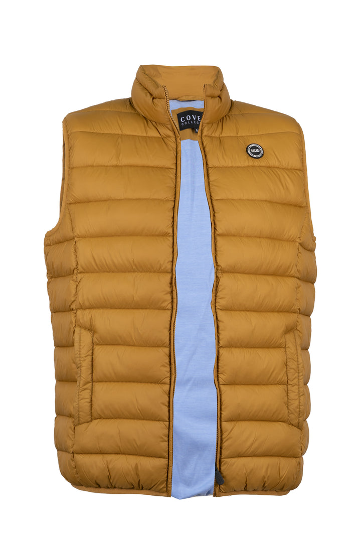 Gilet 100gr smanicato con interno in cotone Oxford celeste