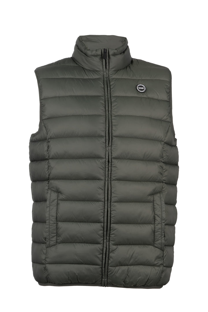 Gilet 100gr smanicato con interno in cotone Oxford celeste