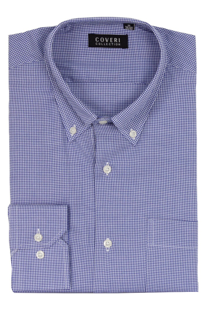 Camicia classica in cotone operato