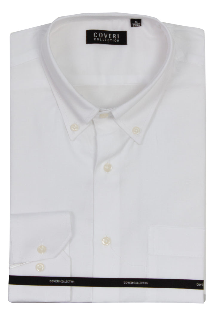 Camicia classica in cotone operato