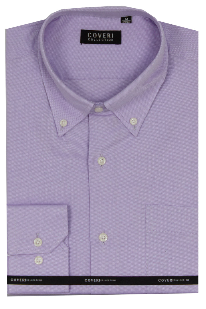 Camicia classica in cotone operato