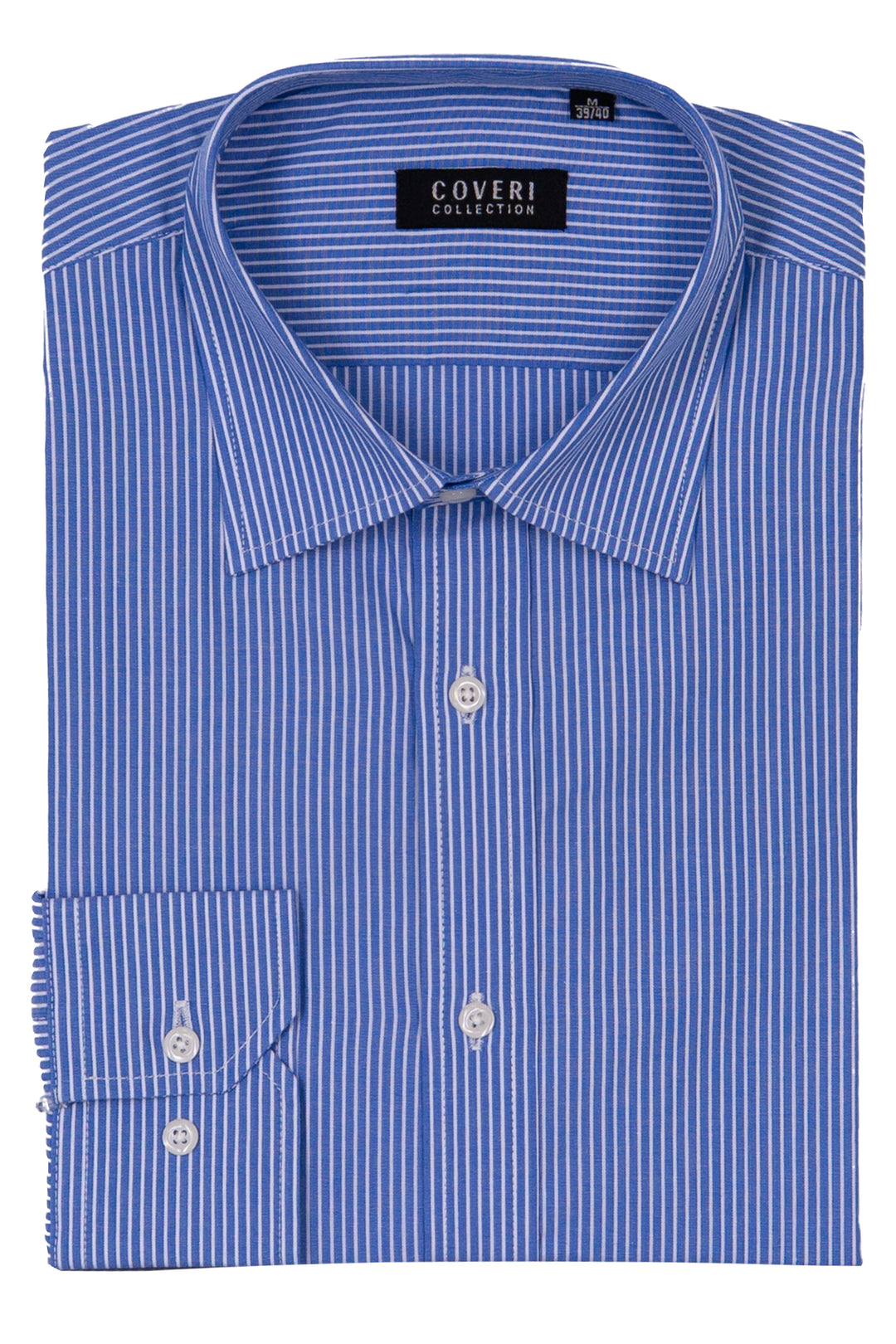 Camicia uomo manica lunga in puro cotone a righe con vestibilità regular e collo collo classico