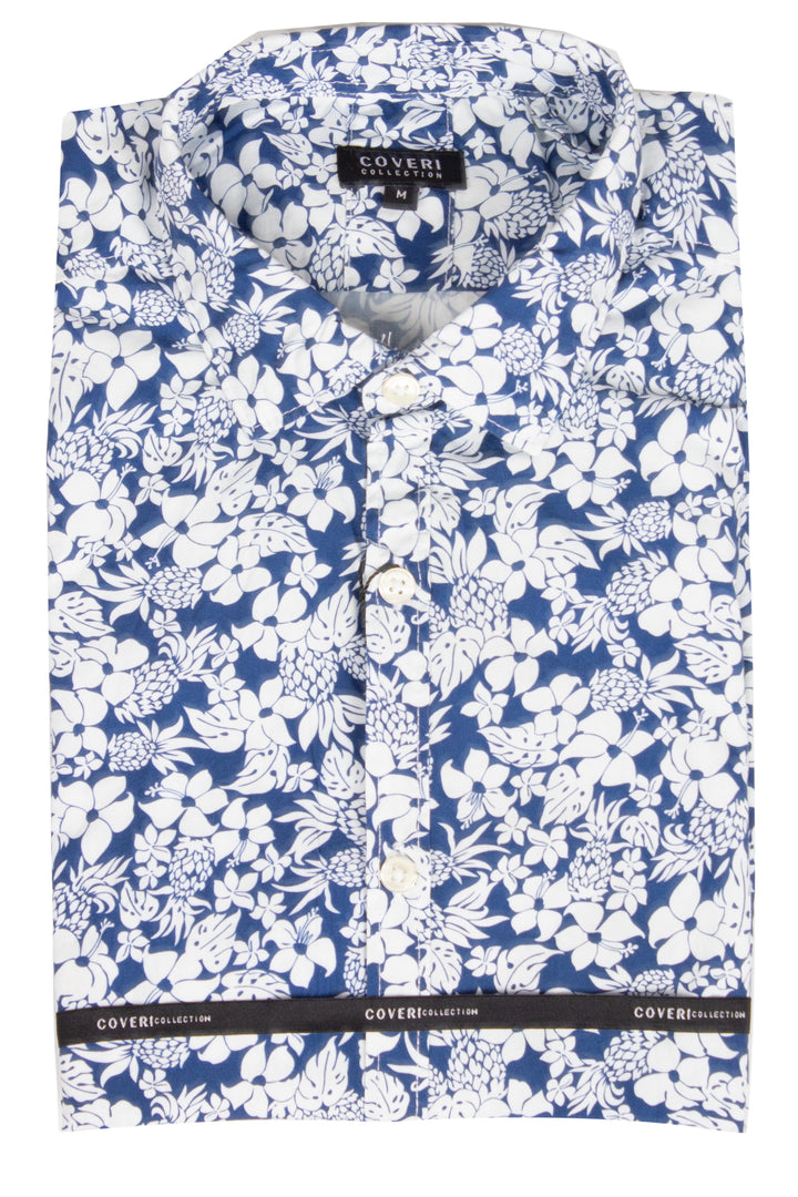 Camicia maniche lunghe con fantasia a fiori