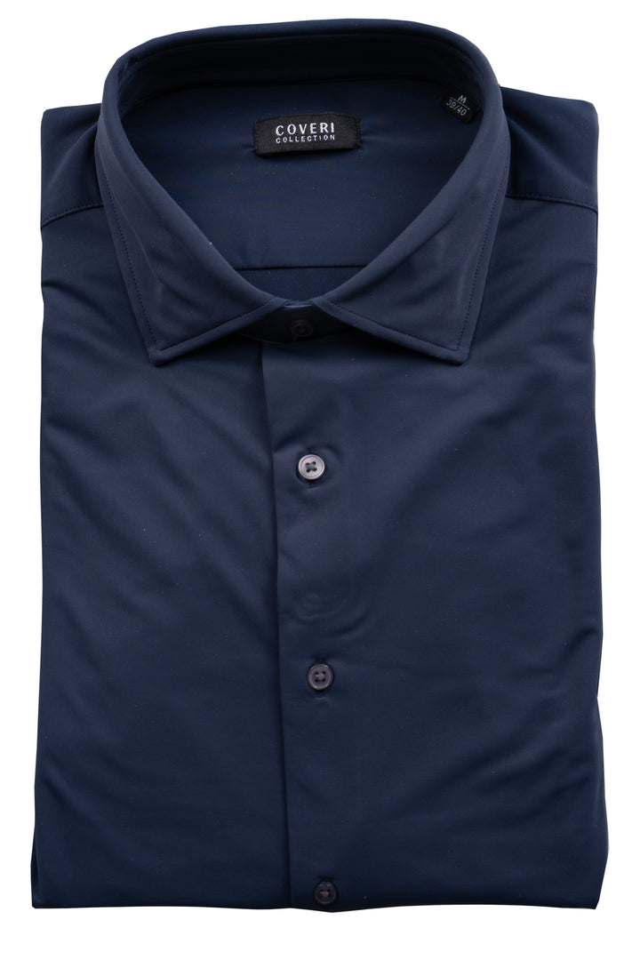 Camicia manica lunga stretch comfort stiro facile tinta unita