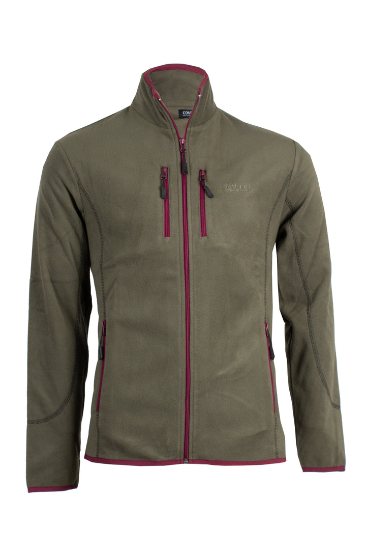 Felpa in pile con zip intera e 4 tasche chiuse da zip