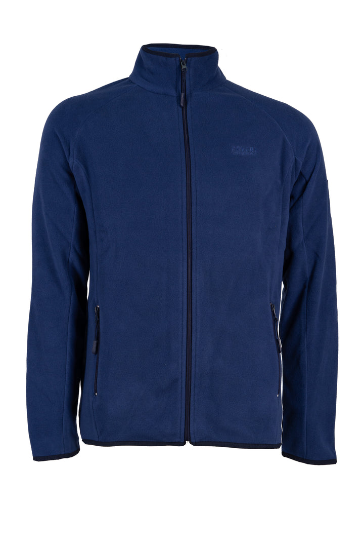 Felpa uomo in pile 220 gr con zip intera e profili in contrasto