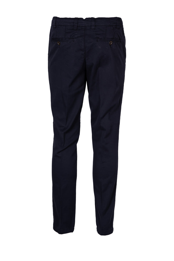 Pantalone tasca america in cotone elasticizzato canneté con lacci