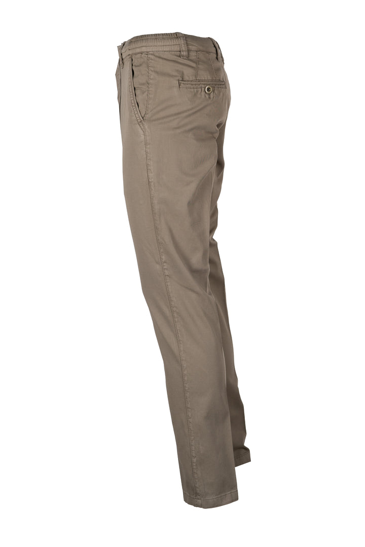 Pantalone tasca america in cotone elasticizzato canneté con lacci