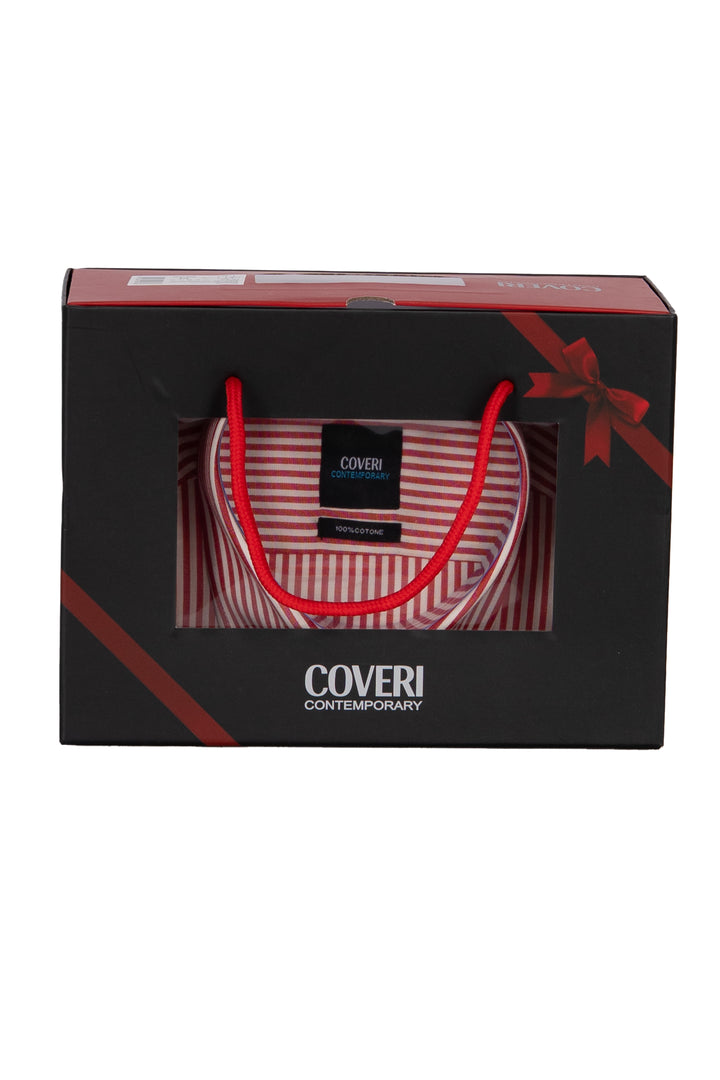 Camicia classica in puro cotone a righe con collo classico in scatola regalo
