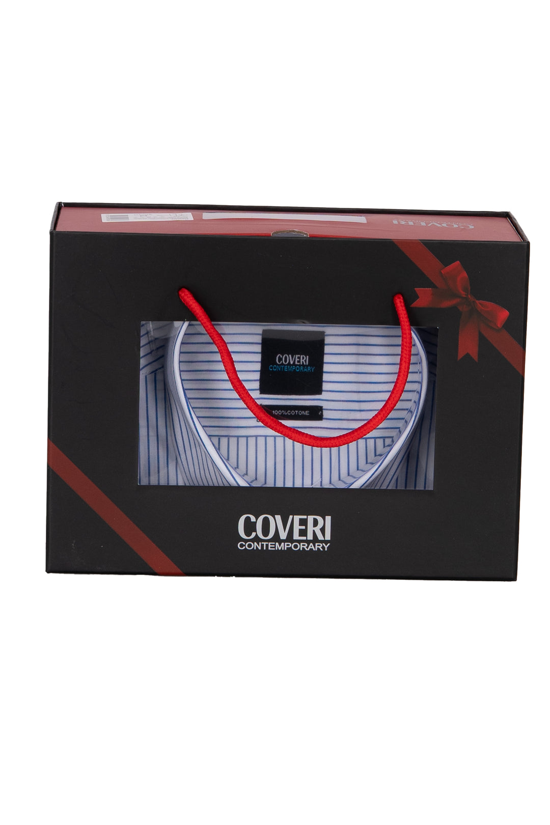 Camicia classica in puro cotone a righe con collo classico in scatola regalo