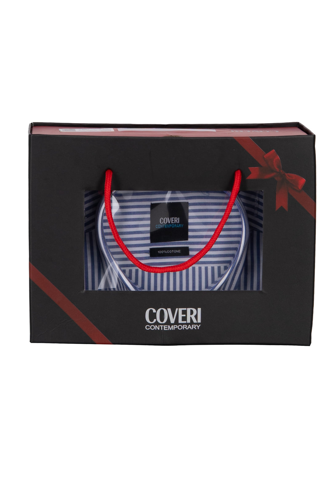 Camicia classica in puro cotone a righe con collo classico in scatola regalo