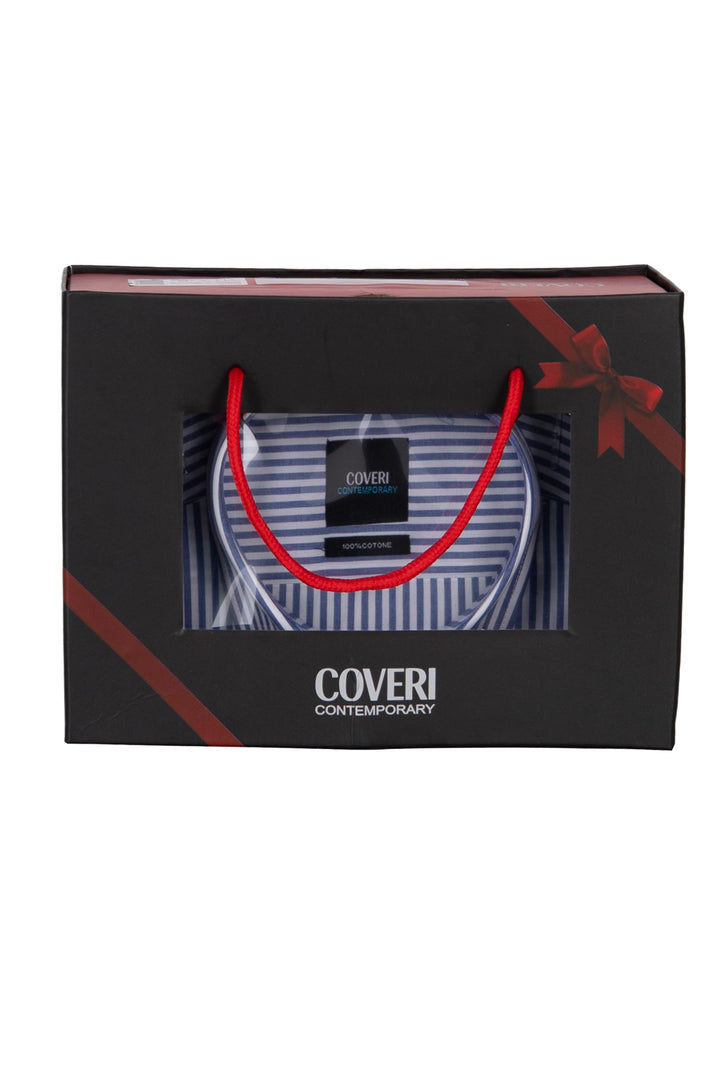 Camicia classica in puro cotone a righe con collo classico in scatola regalo