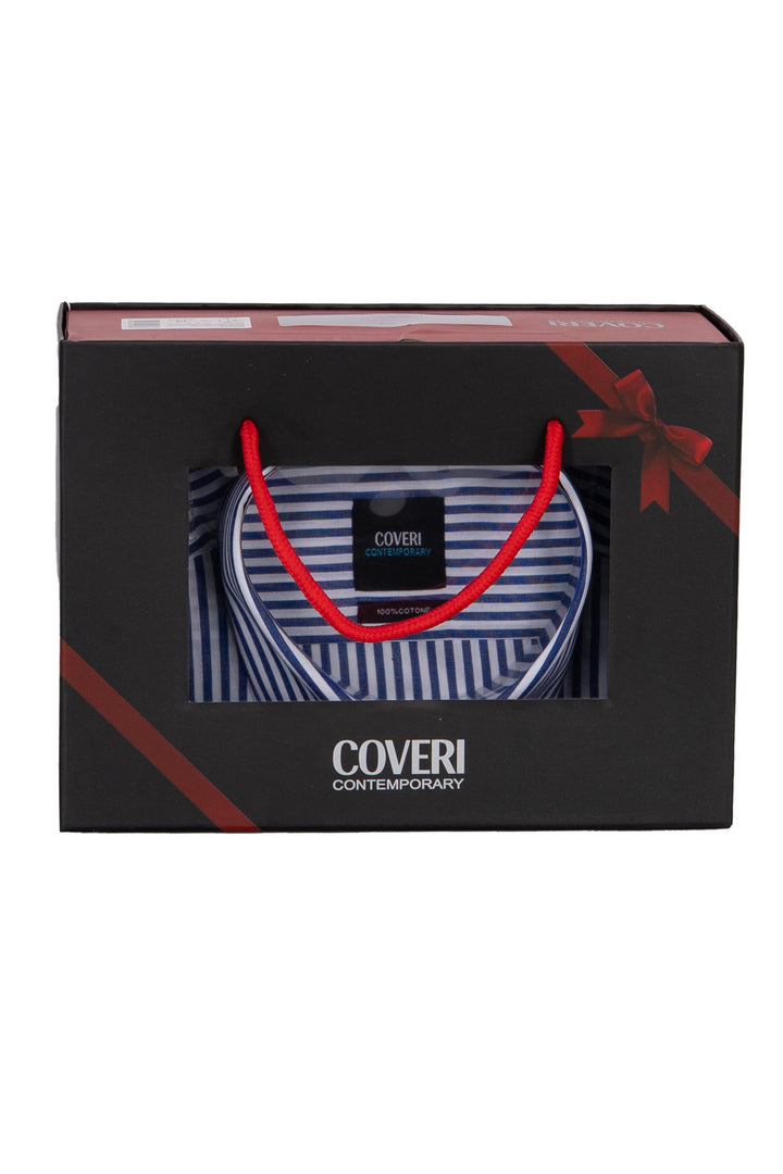 Camicia classica in puro cotone a righe con collo classico in scatola regalo