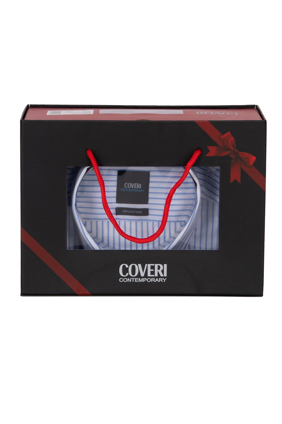 ìCamicia classica in puro cotone a righe con collo classico in scatola regalo