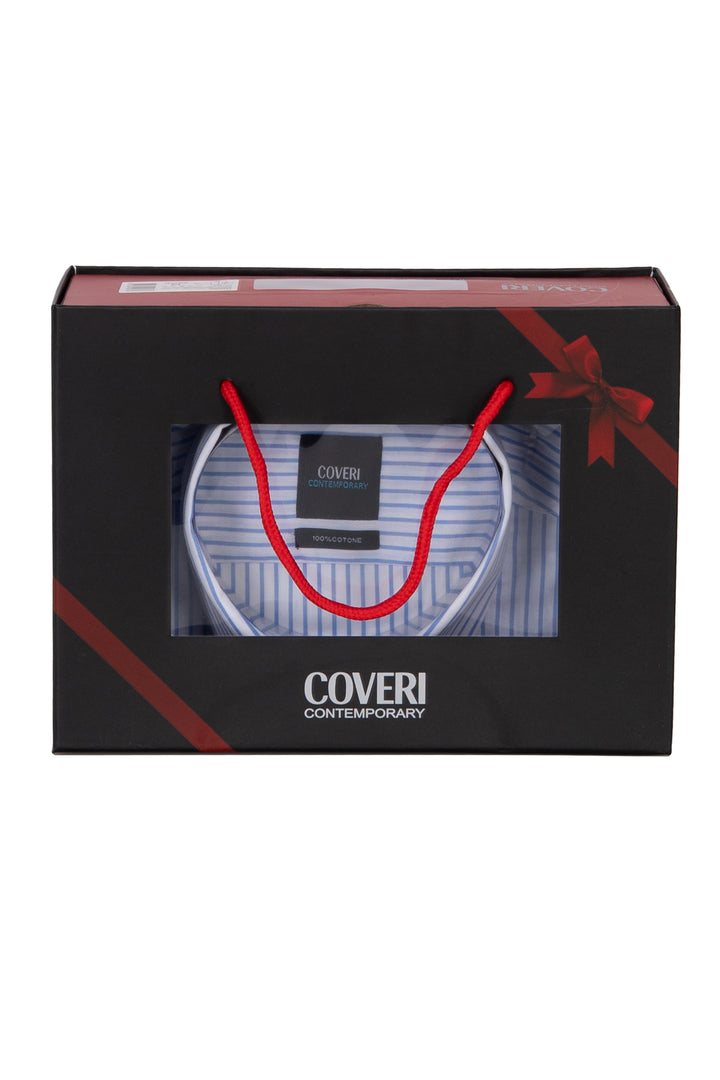 ìCamicia classica in puro cotone a righe con collo classico in scatola regalo