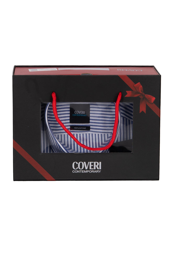 ìCamicia classica in puro cotone a righe con collo classico in scatola regalo