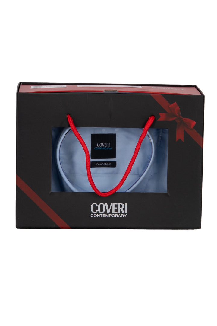 Camicia classica in puro cotone tinta unita con collo classico in scatola regalo