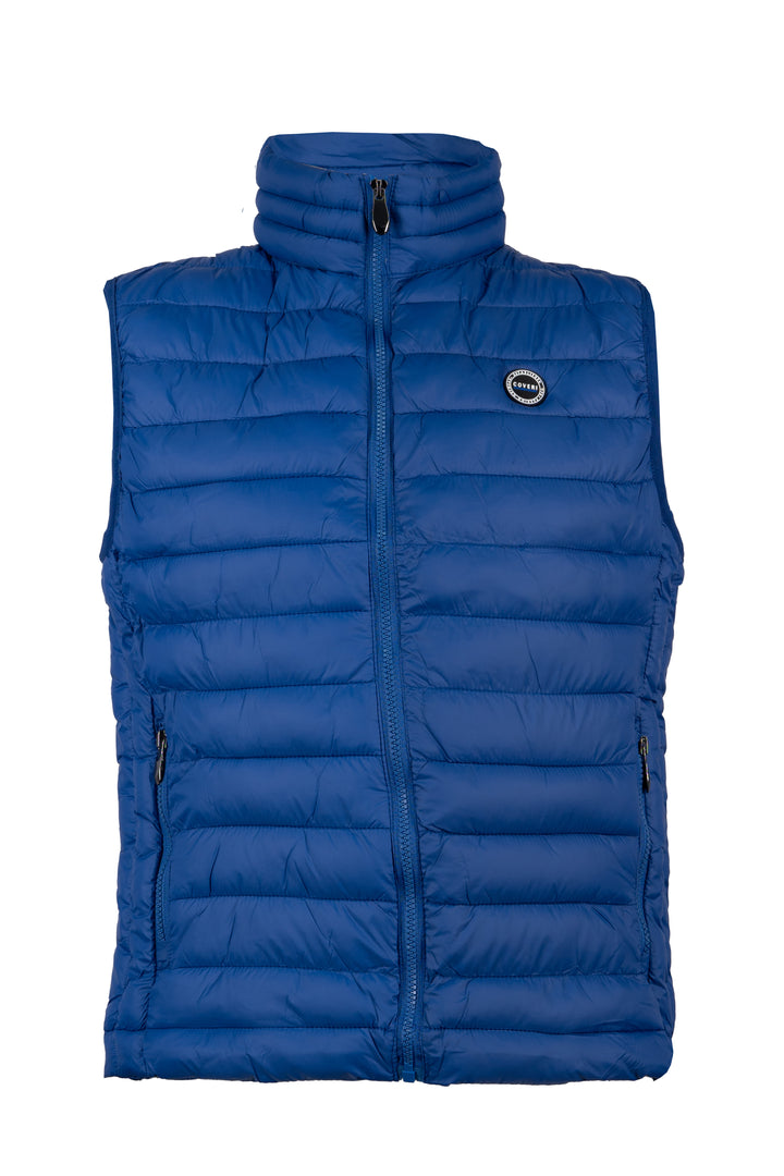 Gilet imbottito 100 gr, zip frontale e logo sul cuore