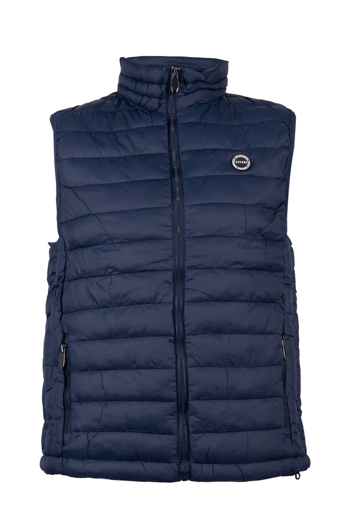 Gilet imbottito 100 gr, zip frontale e logo sul cuore