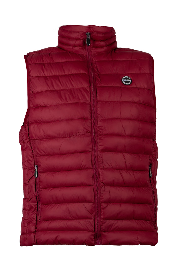 Gilet imbottito 100 gr, zip frontale e logo sul cuore