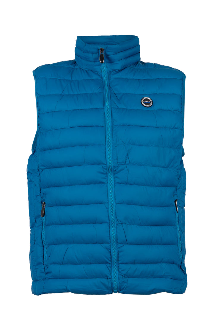 Gilet imbottito 100 gr, zip frontale e logo sul cuore