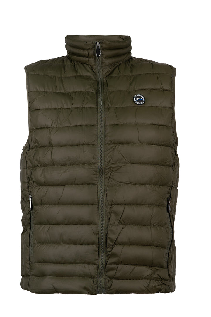 Gilet imbottito 100 gr, zip frontale e logo sul cuore