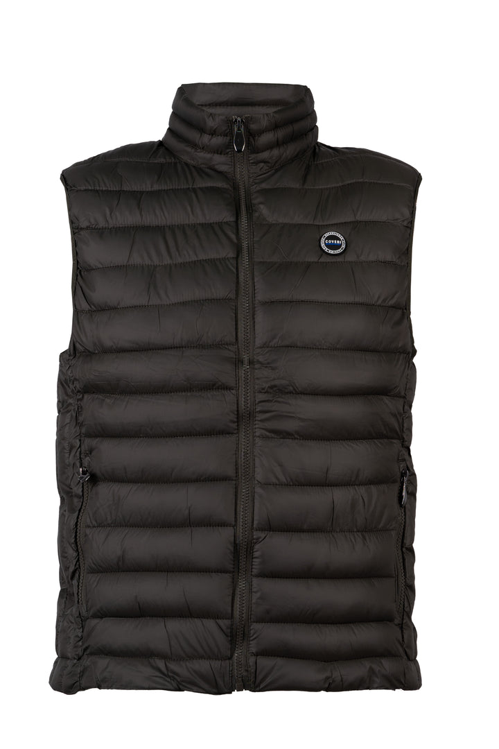 Gilet imbottito 100 gr, zip frontale e logo sul cuore