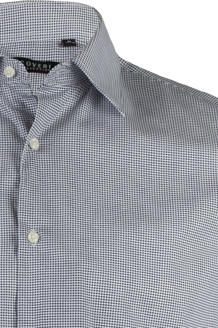 Camicia collo classico regular in cotone microfantasia