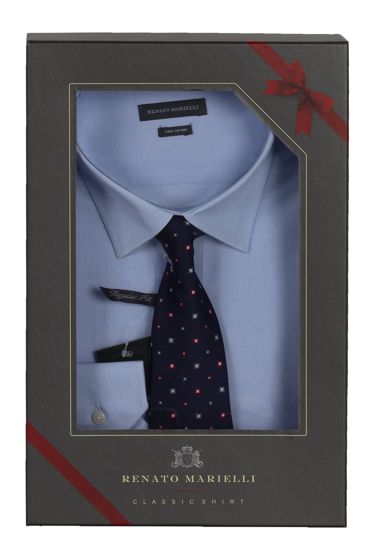 Van Heusen Camicia Classica Uomo Colletto Flessibile - Grigio Antracite, Vestibilità Regolare, Antipiega
