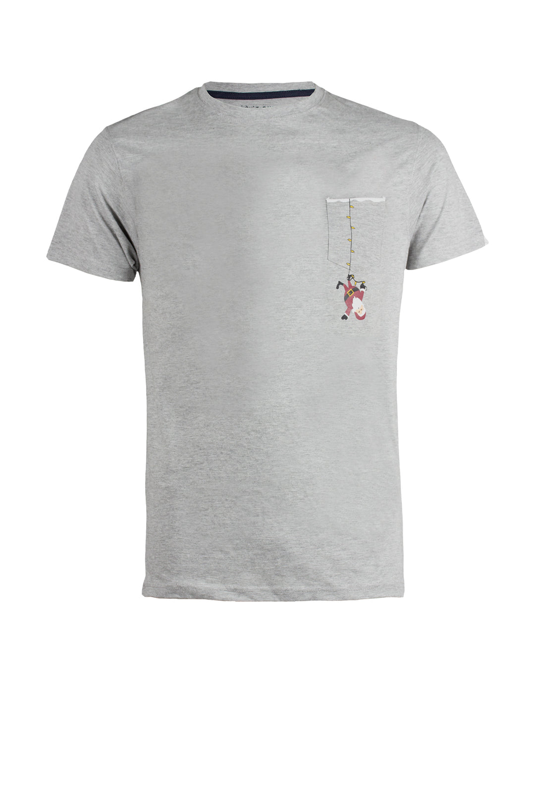 T-Shirt uomo con taschino natalizia grigia