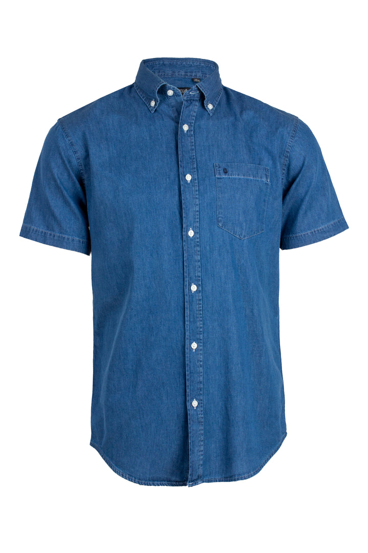 Camicia jeans mezza manica uomo