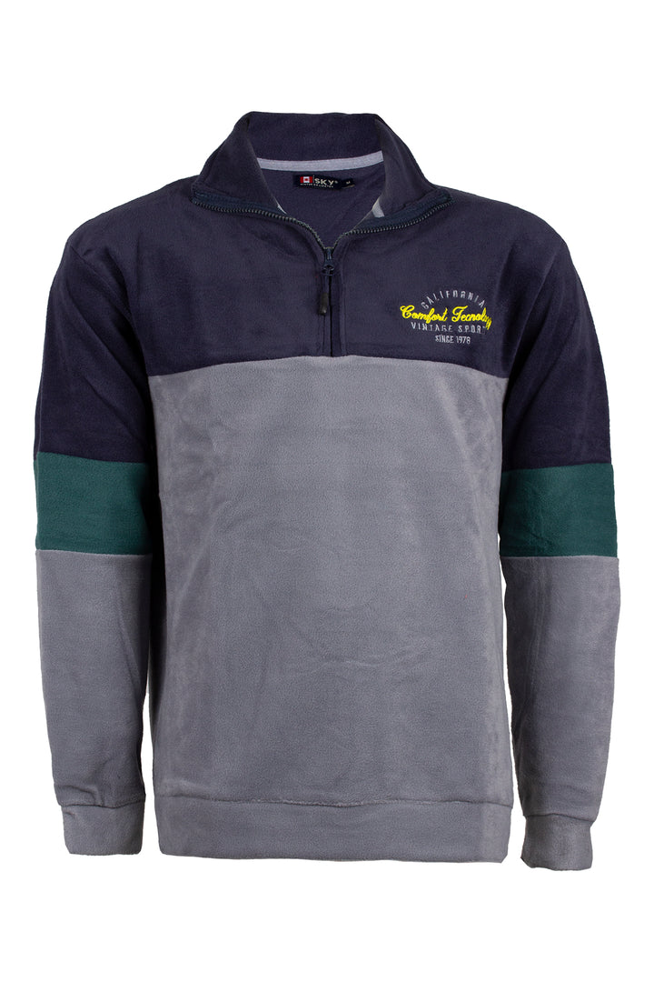 Felpa in pile da uomo collo alto