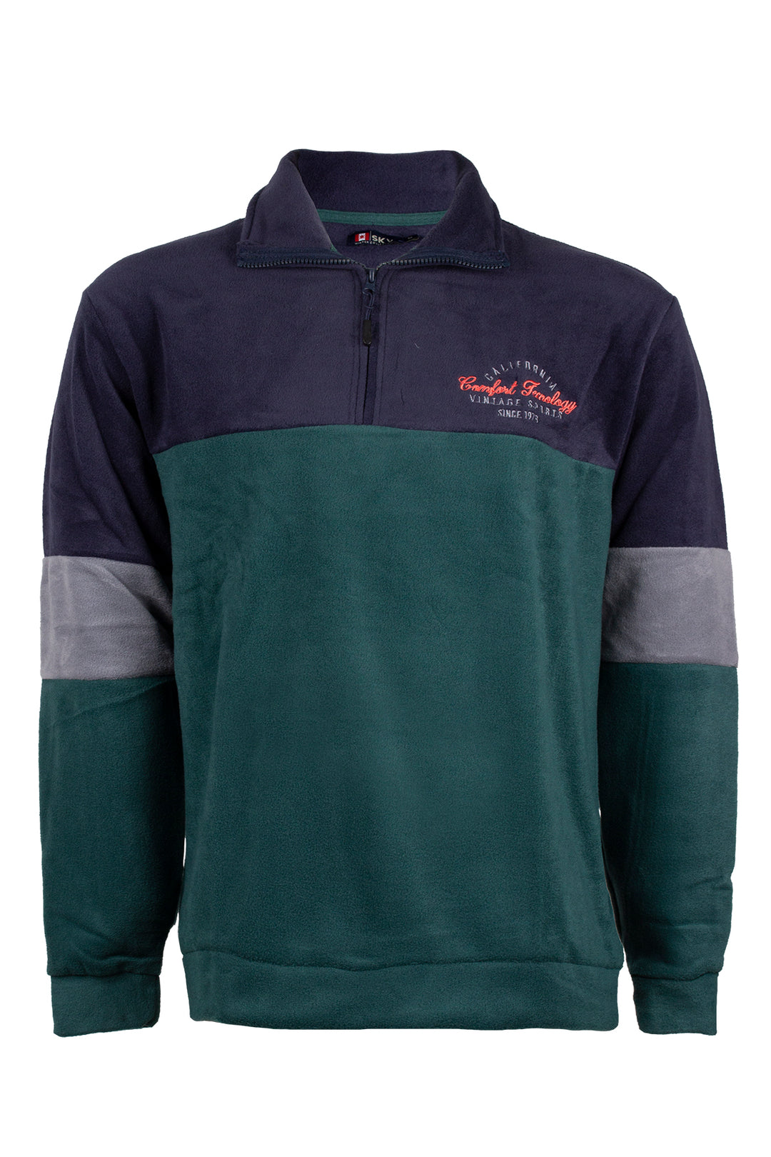 Felpa in pile da uomo collo alto