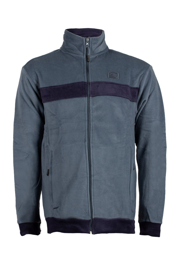 Felpa in pile full zip uomo