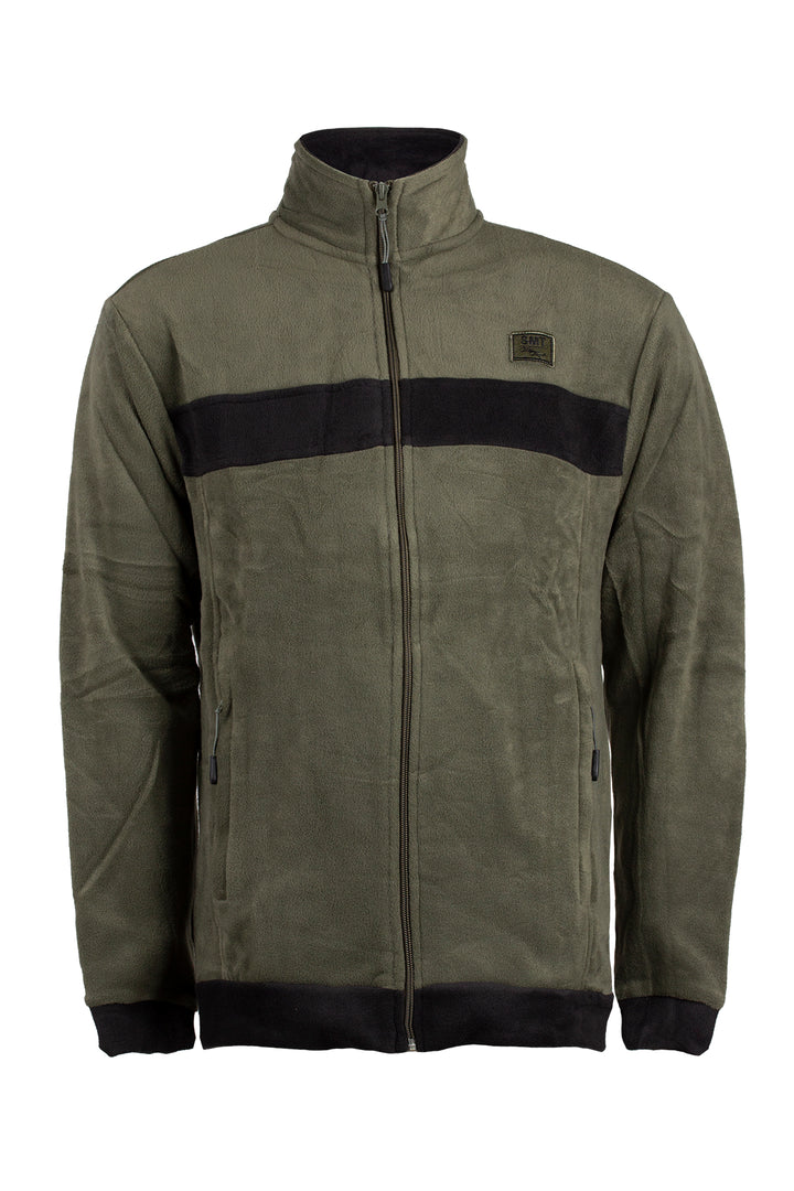 Felpa in pile full zip uomo