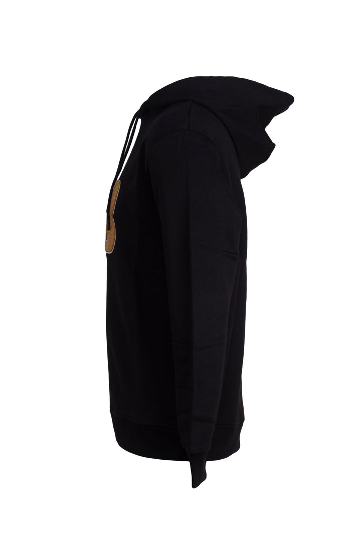 Felpa con cappuccio e grande patch sul petto