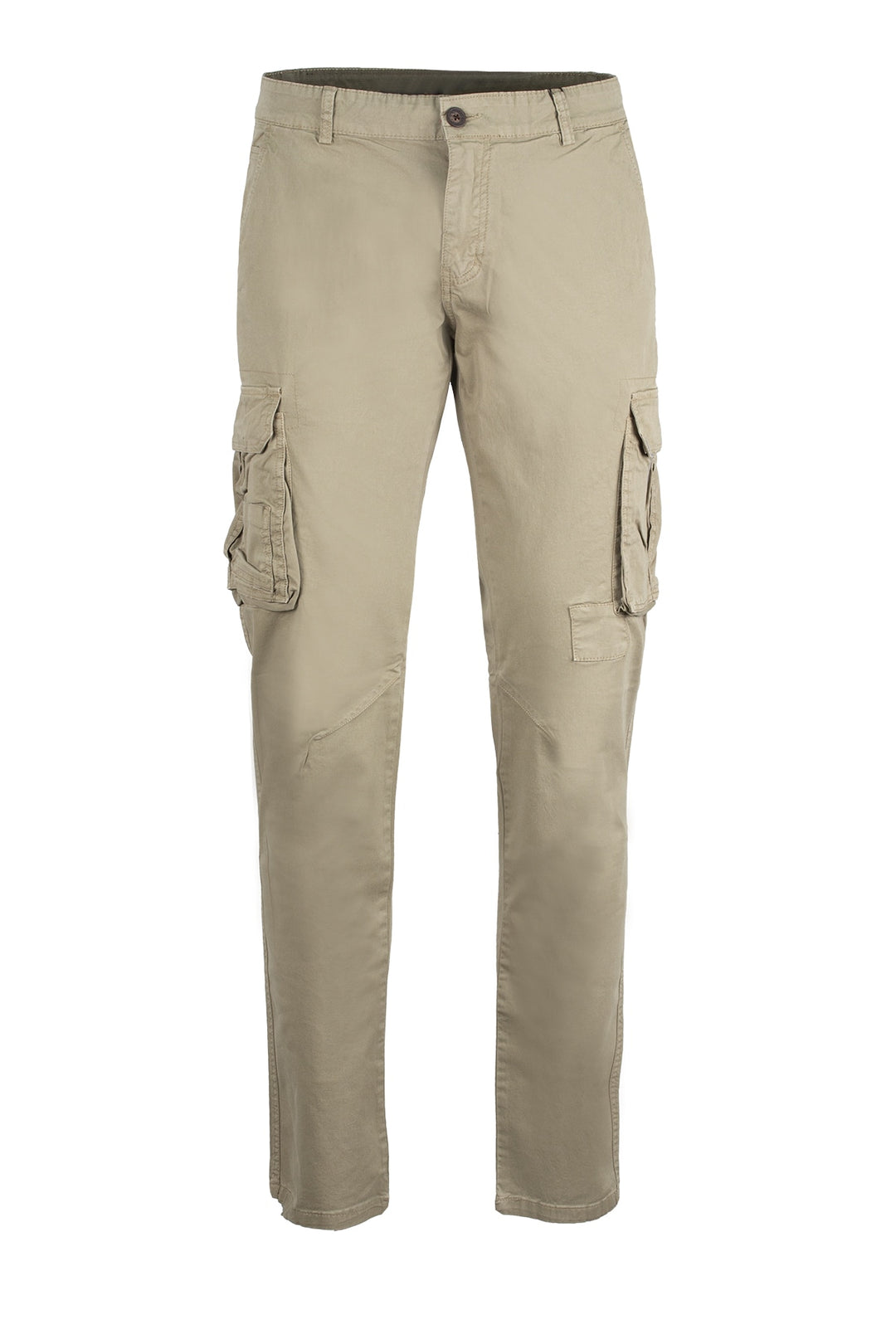 Pantaloni cargo twill di cotone slim fit