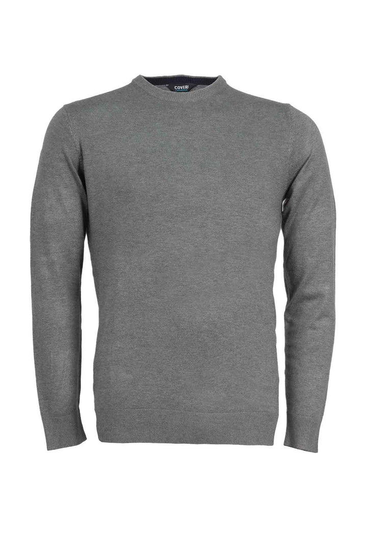 Pullover girocollo tinta unita