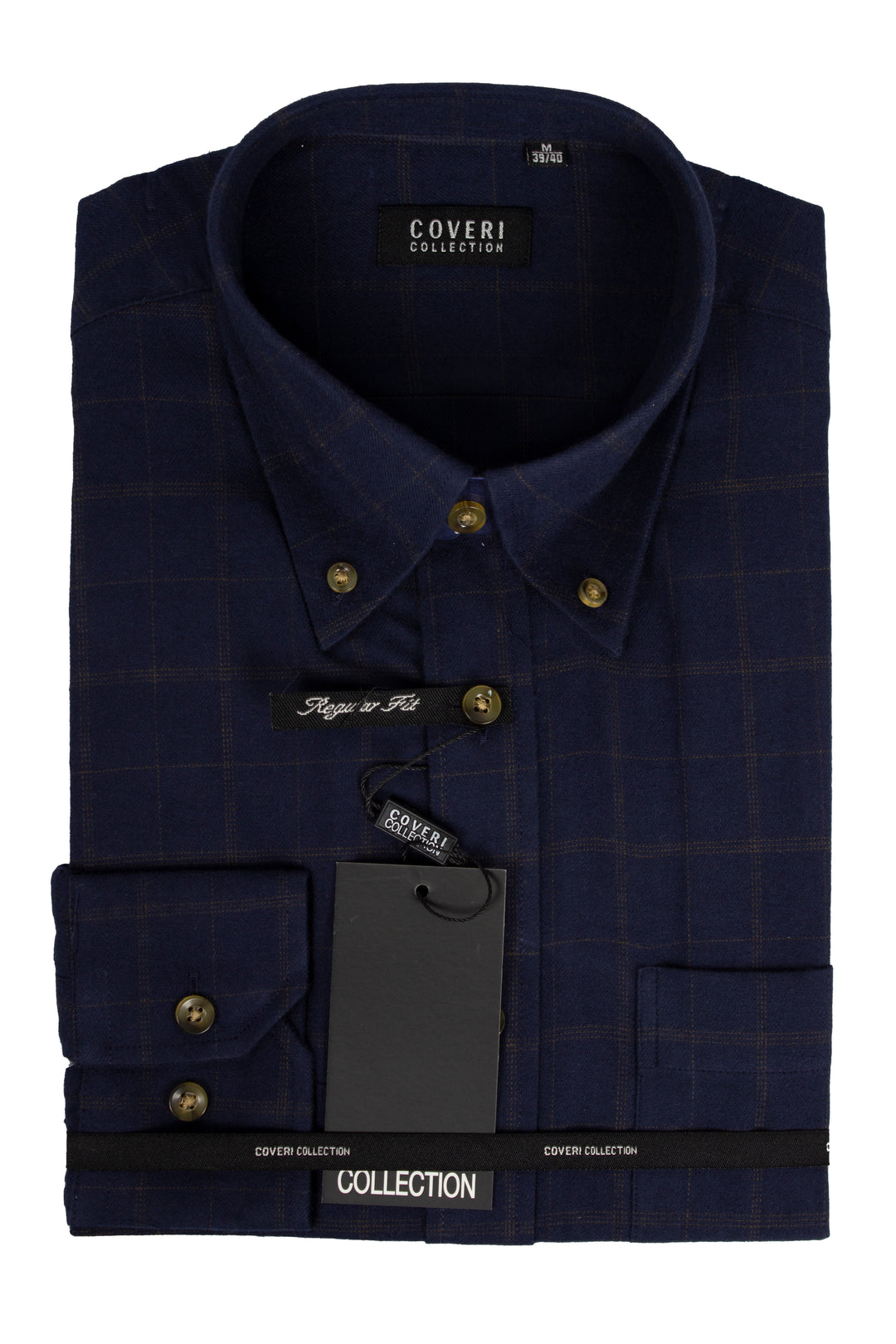 Camicia a quadri uomo button down in flanella